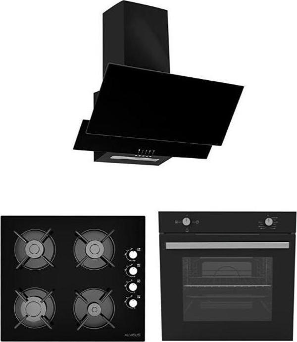 Alveus 850 Siyah 3'lü Ankastre Set(ad07-a10-af850) - Image 1
