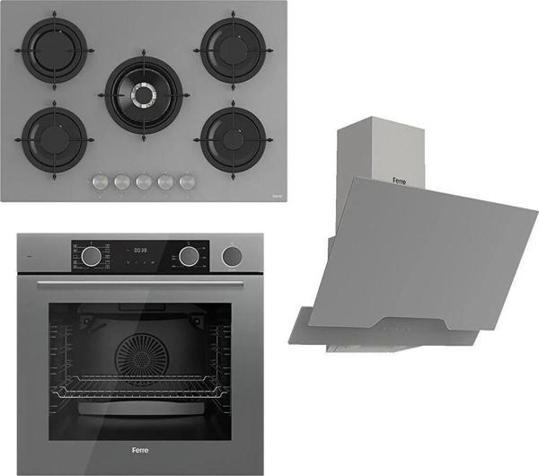 Ferre Steamart&fryart Serisi Buharlı Pişirme Gri Set (rs038 + Xe64cpr +d065 ) - Image 1