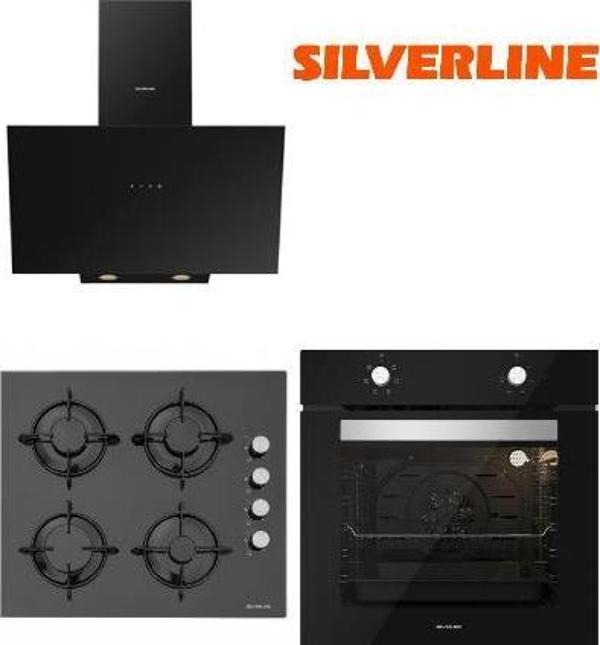 Silverline Siyah Cam Ankastre Eko Set 3481 - CS5349B01 - BO6501B01 - Image 1