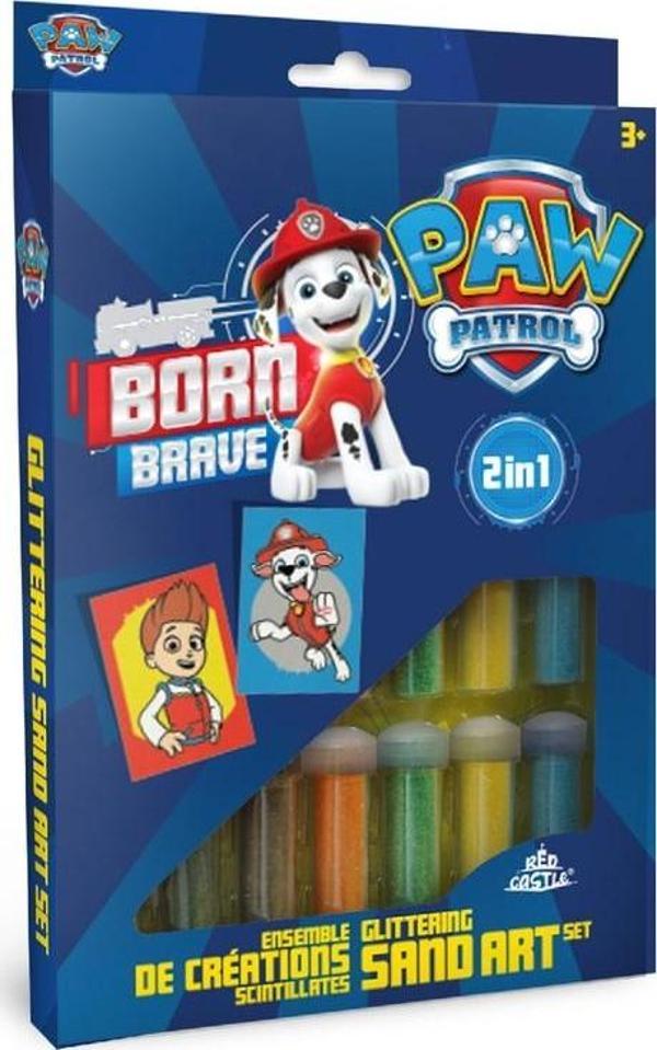 Paw Patrol Born Brave Eğitici ve Eğlenceli Kum Boyama Seti Emojiler 4in1-Red Castle DSO-02 - Image 1
