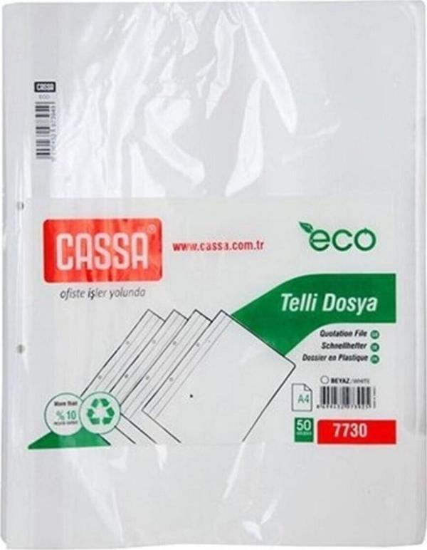 Cassa A4 Beyaz Telli Dosya 50 Adet - Image 1