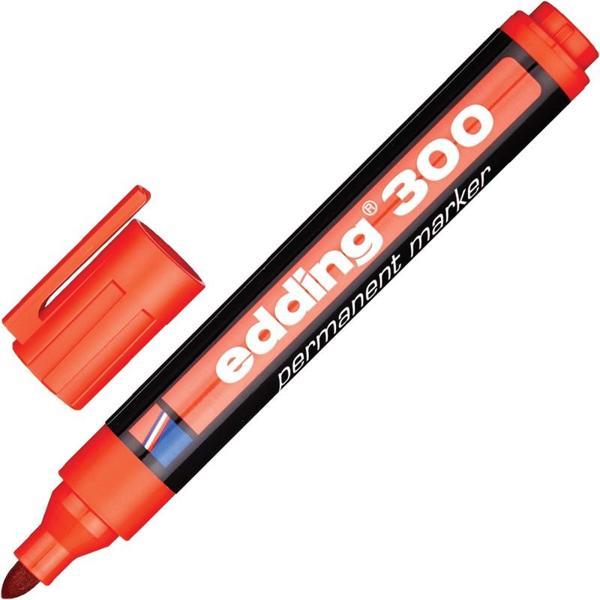 Edding 300 Kırmızı Permanent Marker Kalem Yuvarlak Uç 1 Adet - Image 1