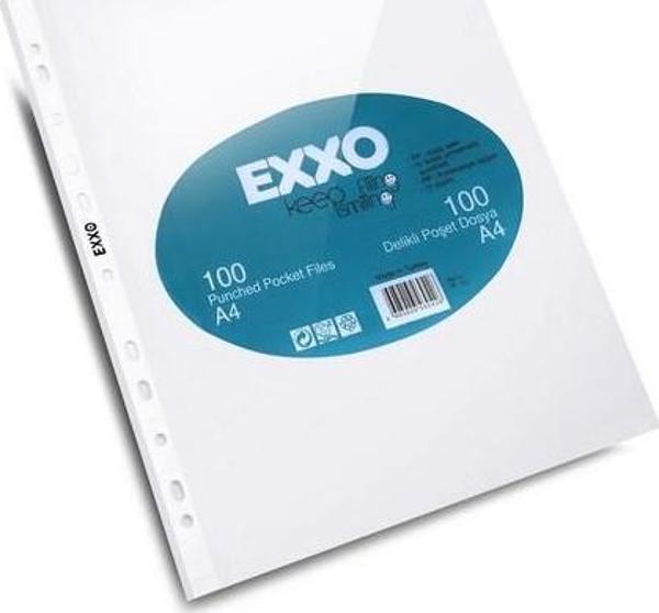 Exxo A4 Poşet Dosya 100 Adet - Image 1