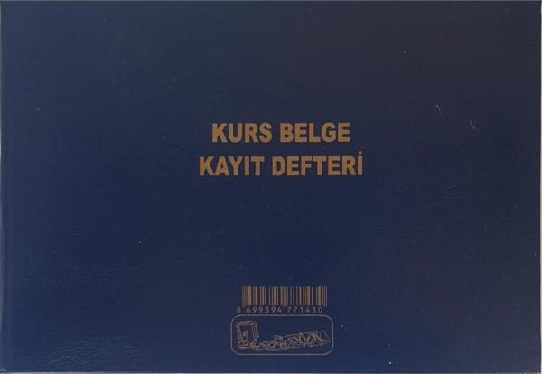 Kurs Belge Kayıt Defteri Ciltl Kapak - Image 1