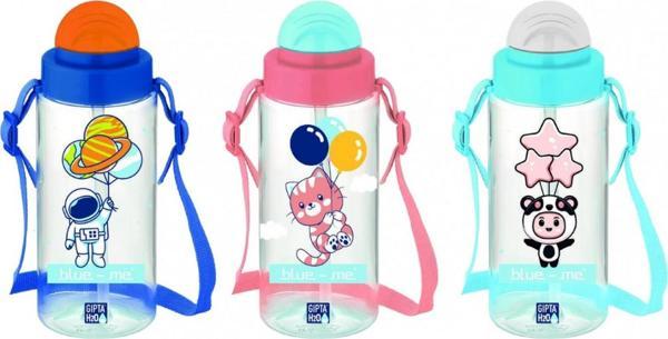 Gıpta Blue-me Tritan Desenli Pipetli Matara 500 Cc - Image 1