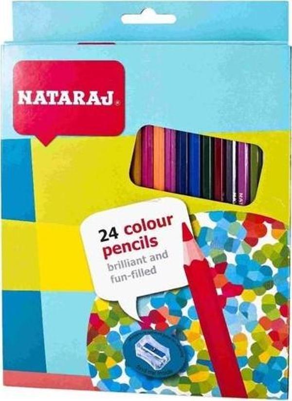 Nataraj 24 Renk Büyük Boy Kuruboya Kalem Seti - Image 1