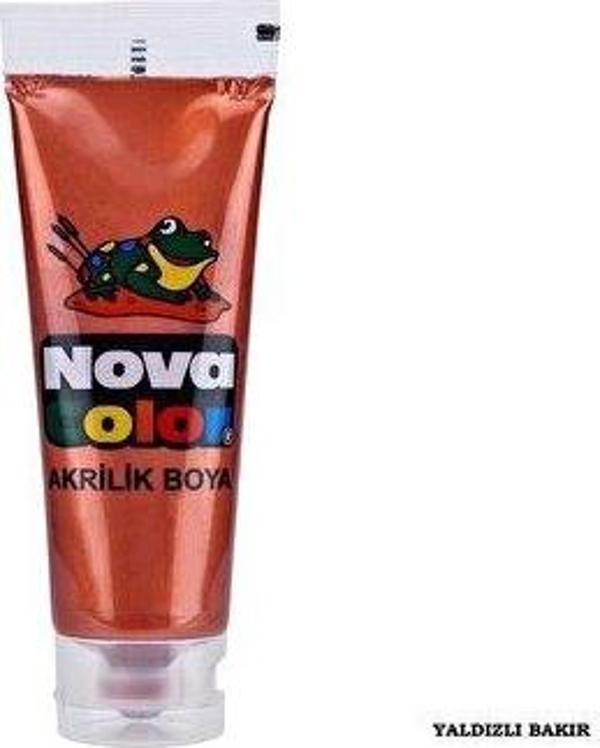 Nova Color  Tüp Akrilik Boya 75 Gram Yaldızlı Bakır - Image 1