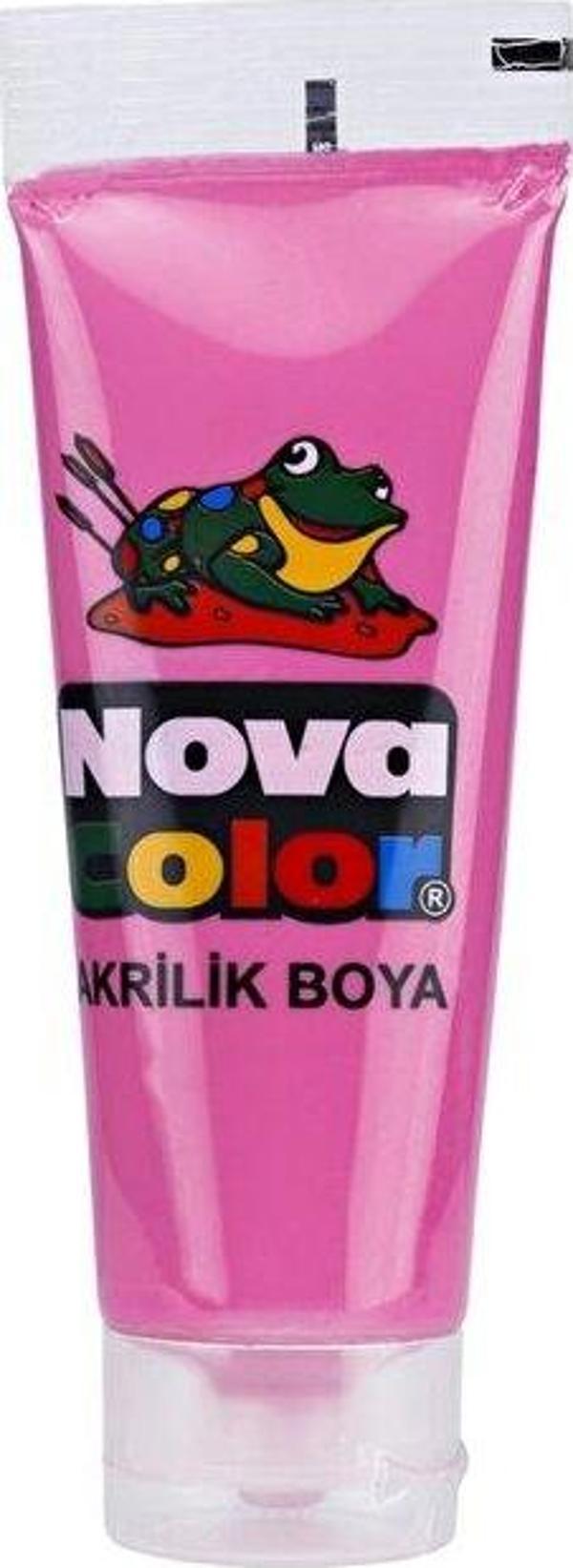Nova Color Pembe Renk Tüp Akrilik Boya  75 Gr - Image 1