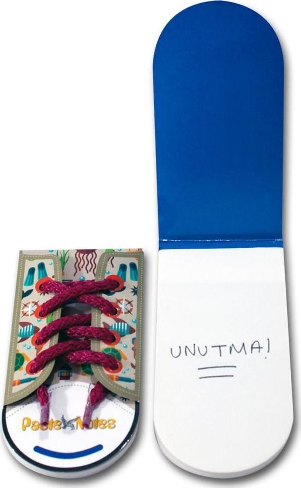 Paste Notes Ayakkabılı Bloknot Kırmızı Bağcıklı - Image 1
