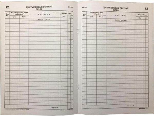 Kocaoluk İşletme Hesabı Gelir-gider Defteri Karton Kapak - Image 1