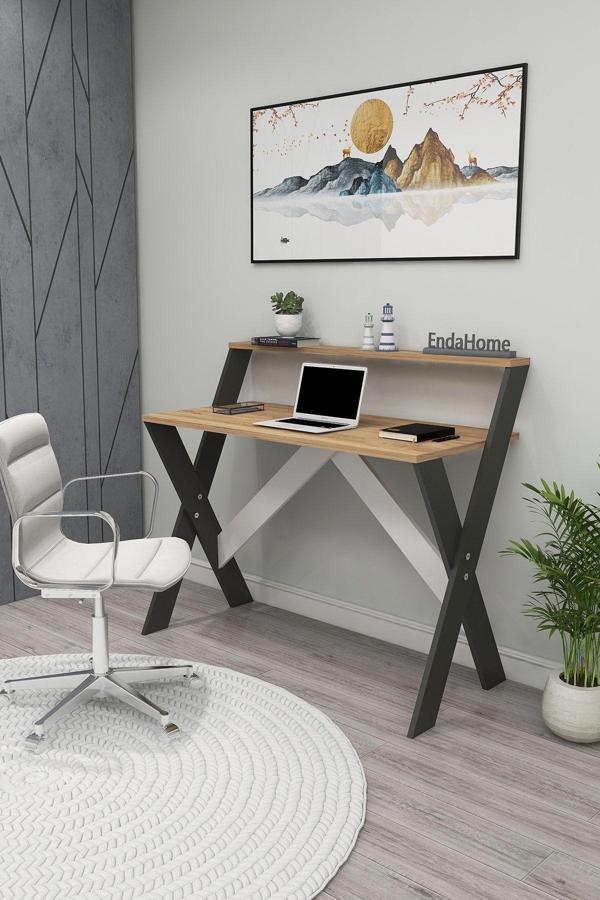 Enda Home Ders Çalışma Masası X Ayaklı Atlantik Çam - Image 1