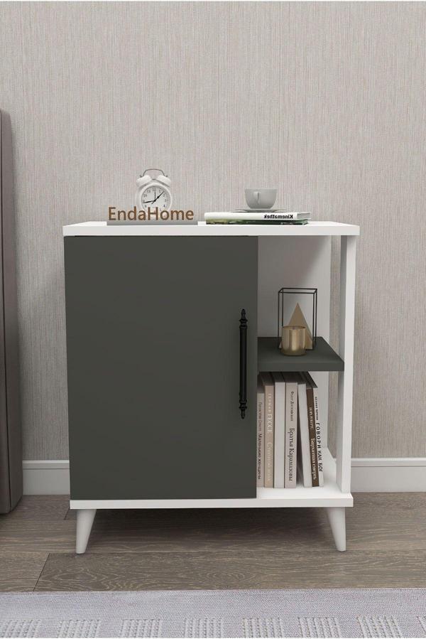Enda Home Taksuk 4 Raflı Kapaklı Komodin - Image 1