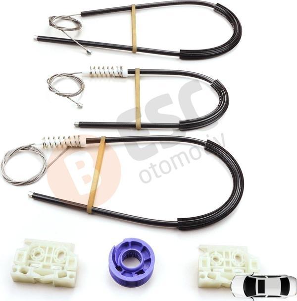 Citroen C5 2008-On İçin Sağ Ön Cam Kriko Tamir Seti 9675899080 - Image 1