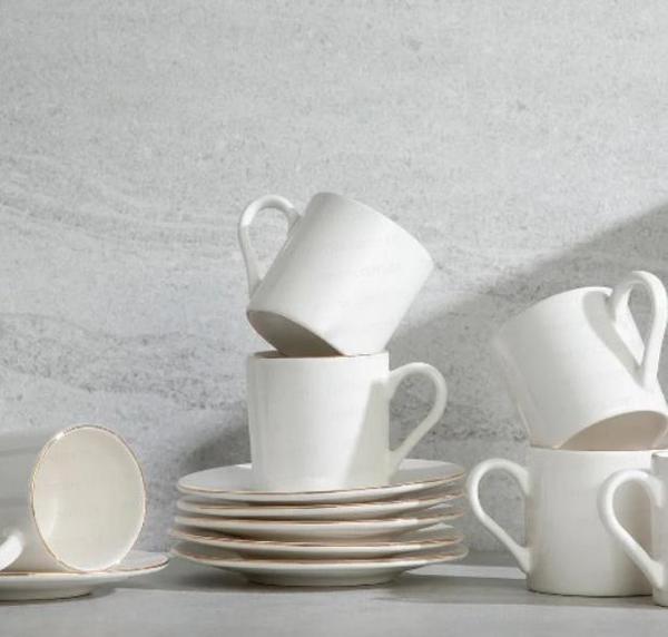 Nehir Duru Gold 12 Parça 6 Kişilik Espresso-Kahve Fincan Takımı - Image 1