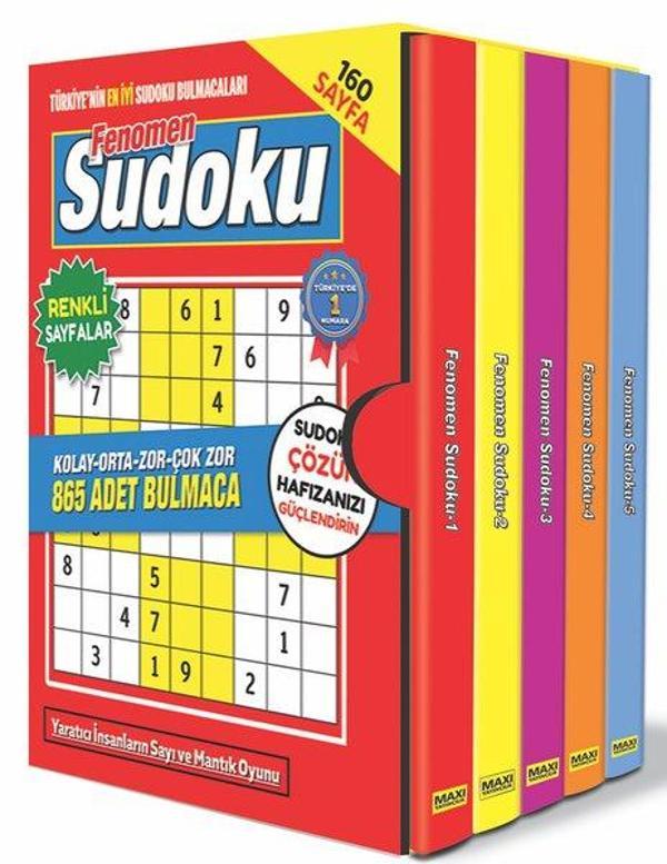 Fenomen Sudoku Bulmaca Seti - 5 Kitap Takım - Maxı Yayıncılık - Image 1