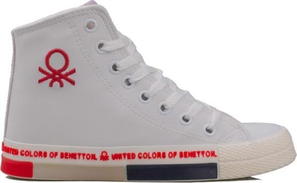 Benetton Beyaz Unisex Uzun Suni Deri Mevsimlik Spor - Image 1