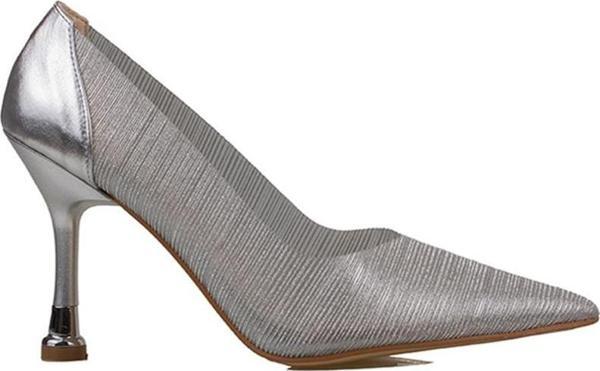 Trend Adımlar Gümüş Crystal Glam Kadın Şeffaf Sim Kaplama Stiletto - Image 1