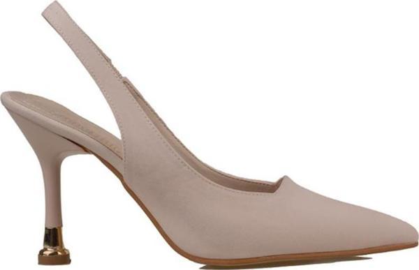 Trend Adımlar Krem Yeni Nesil Topuklu Kadın Klasik Ayakkabı - Image 1