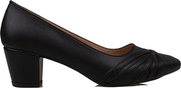 Trend Adımlar Siyah Özel Üretim Kadın Sivri Burun Klasik Ayakkabı - Image 1