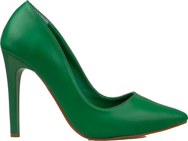 Trend Adımlar Yeşil Kadın İnce Topuklu Sivri Burun Stiletto - Image 1