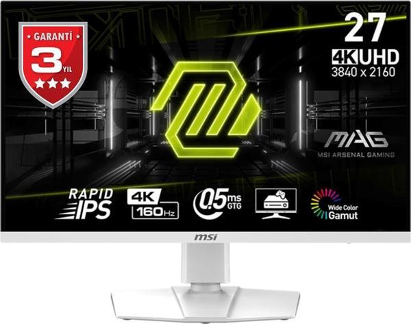 MSI MAG 274URFW 27 3840x2160 160Hz 0.5ms HDMI DP Type-C HDR 400 FreeSync Premium IPS Monitör - Image 1