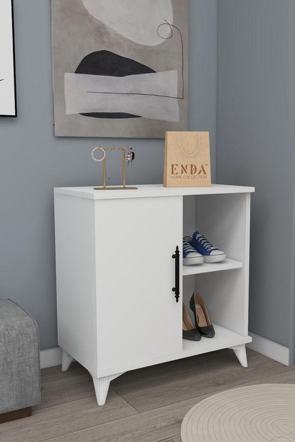 Enda Home 2 Bölmeli Kapaklı Ayakkabılık Dolap Ayakkabılık Düzenleyici - Image 1