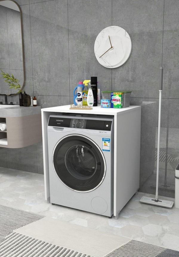 Enda Home Çamaşır Makinesi Dolabı 89x65 cm Beyaz - Image 1