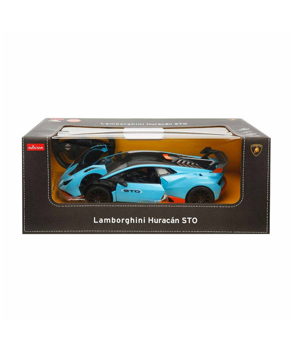 Rastar 1:14 Lamborghini Huracan STO Işıklı Uzaktan Kumandalı Araba 20604 Mavi - Image 1