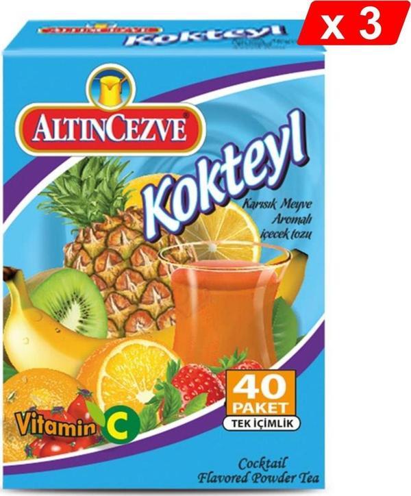 Altıncezve Kokteyl Aromalı Tek İçimlik İçecek Tozu 40 x 1.5 Gr - 3LÜ PAKET - Image 1