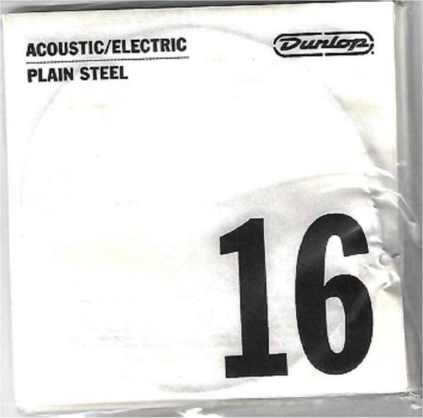 Jim Dunlop DPS16 Plain Steel Tek Akusik Gitar Teli (.016) - Image 1