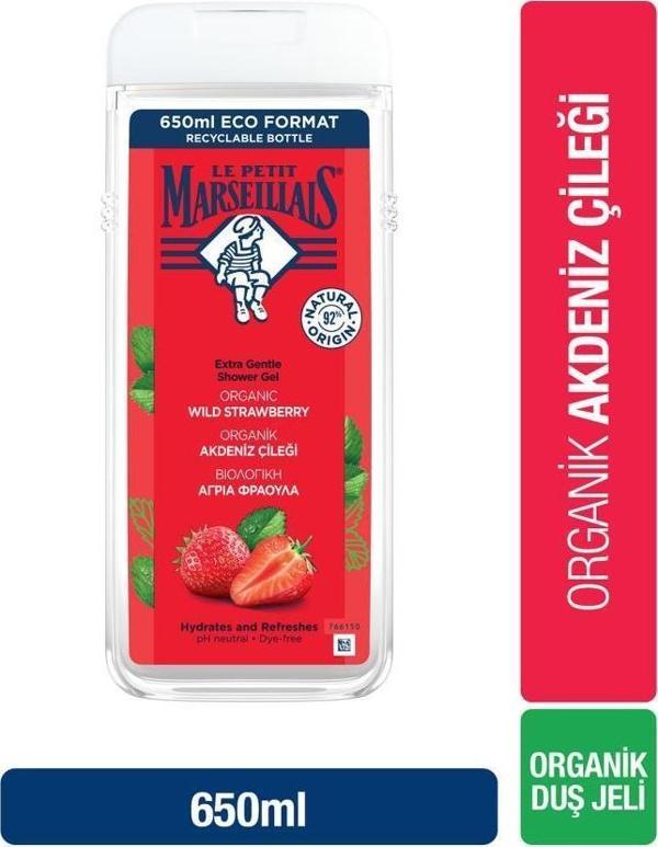 Le Petit Marseillais Duş Jeli Akdeniz Çileği 650 ml - Image 1