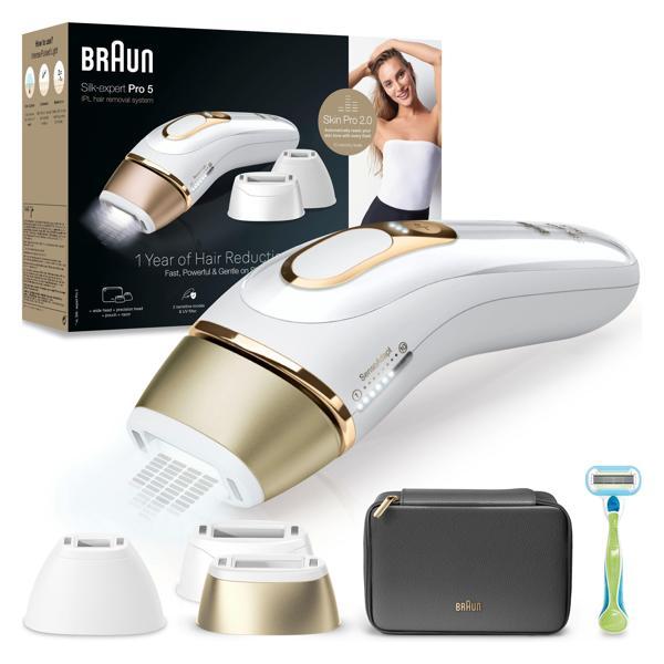 Braun IPL Silk·expert Pro 5, Evde Tüy Alma, Çanta, Venus Tıraş Makinesi, 3 Başlık ile, PL5242 - Image 1
