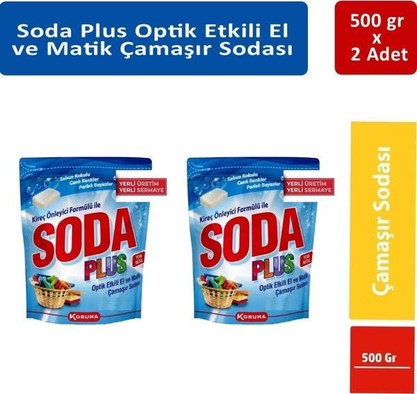 Soda Plus Etklili Çamaşır Sodası 500 gr x 2 Adet - Image 1