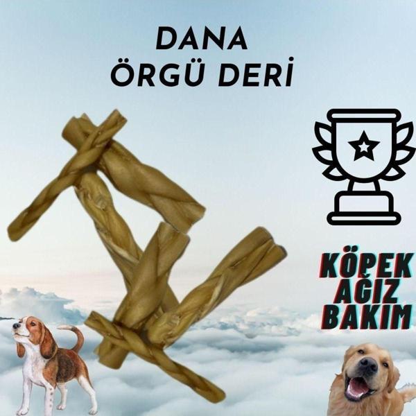 Naturel Köpek Ödülü Dana Örgü Deri 100 Gr Köpek Ödülü - Image 1