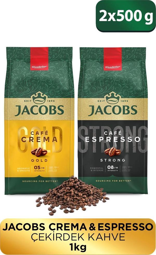 ESPRESSO ÇEKİRDEK KAHVE 500GR + CAFE CREMA ÇEKİRDEK KAHVE 500GR - Image 1