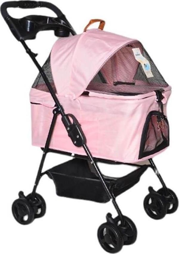 Zampa Verstappen Kedi ve Köpek Arabası 45x64x96 cm Pembe - Image 1