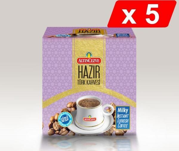 Altıncezve Hazır Türk Kahvesi Sütlü-Şekerli (20 Adet x 11 Gr) x 5 Paket - Image 1
