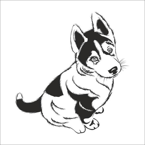 YAVRU KURT FOLYO STİCKER 90 cm uzunluk - Image 1