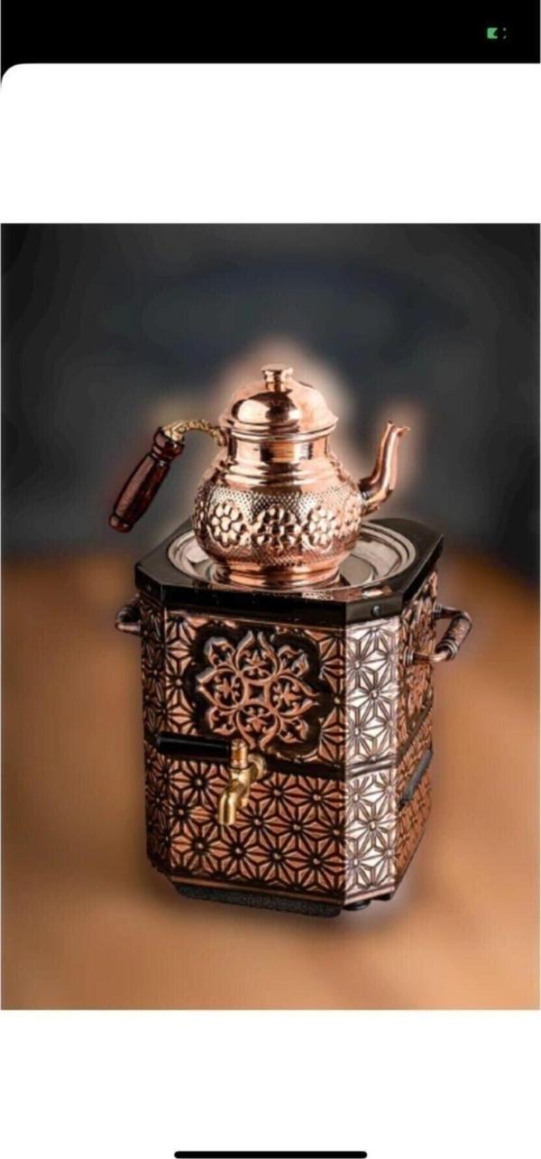 Zücevim Bakır Jelli Semaver (Demlik Dahildir) - Image 1