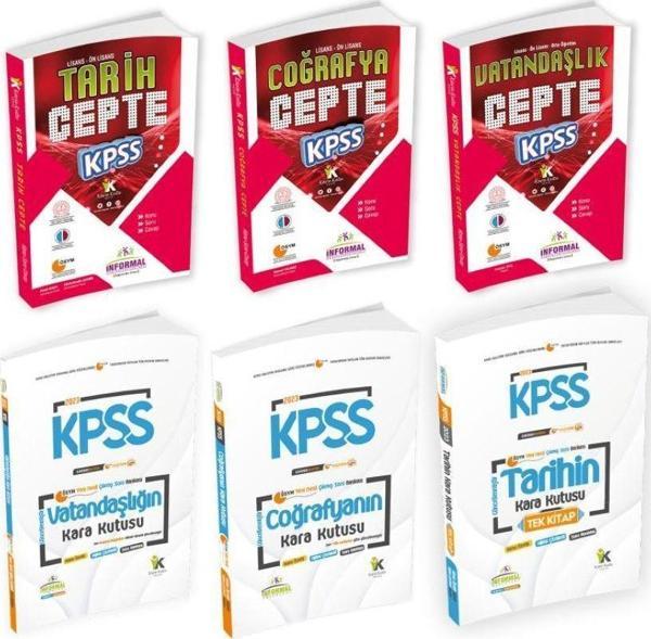 KPSS Tarih TEK-Coğrafya-Vatandaşlık Karakutu-CEPTE 6lı Konu- Soru Bankası Paket Seti - Karakutu Yayınları - Image 1