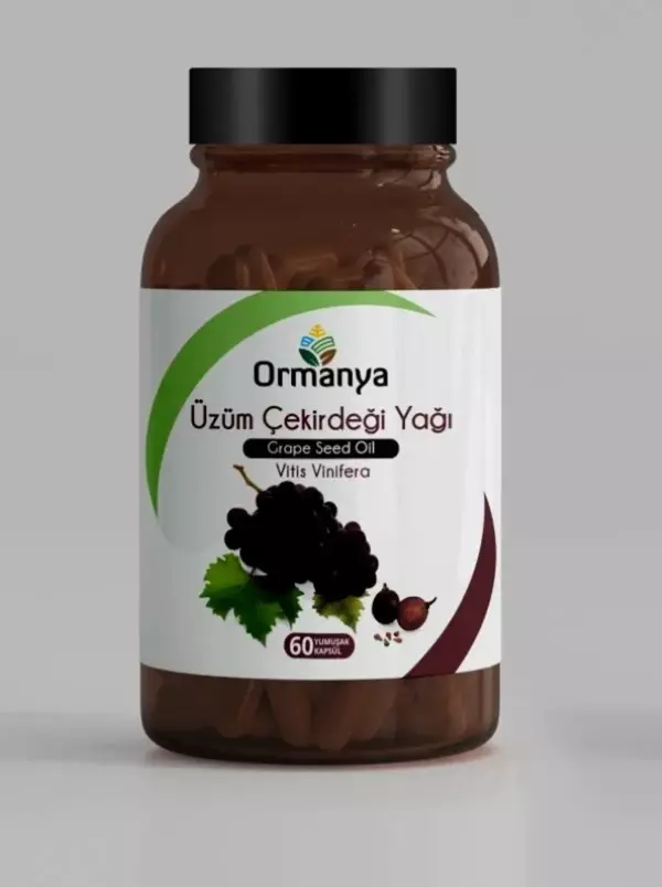 ÜZÜM ÇEKİRDEĞİ YAĞI İÇEREN TAKVİYE EDİCİ GIDA - 1000 MG - Image 1