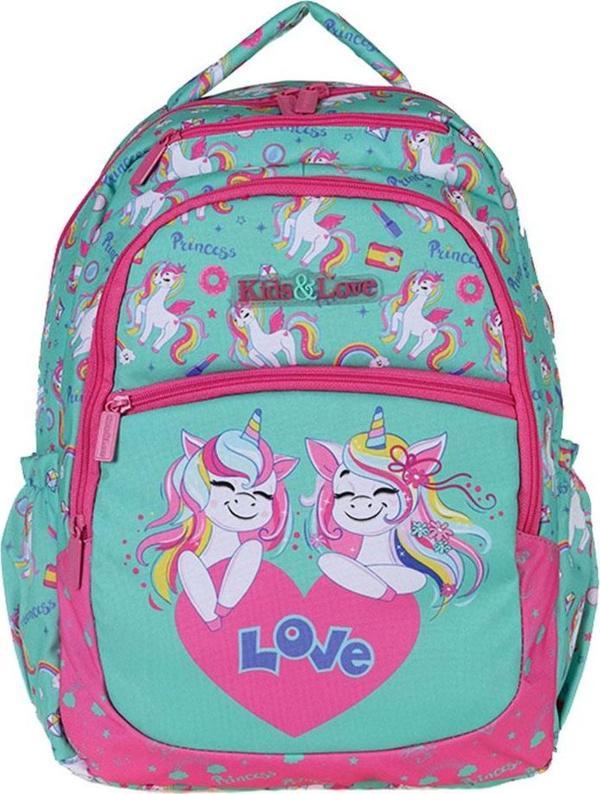 Kaukko Kids Love Desing Okul Çantası Mınt Unicorn L5071 - Image 1