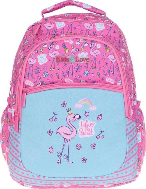 Kaukko Kids Love Okul Çantası Patermed Flamingo L5107 - Image 1