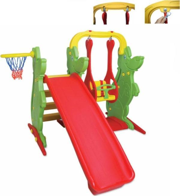 King Kids Kaydıraklı Salıncak Set A Yeşil - Image 1