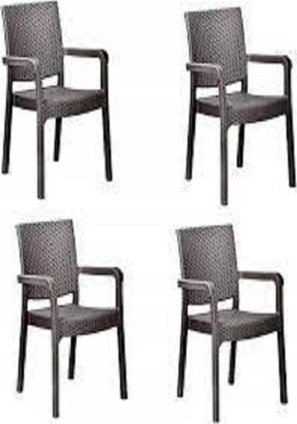 Holiday Troya Rattan Koltuk 4'Lü Paket Kahverengi - Image 1