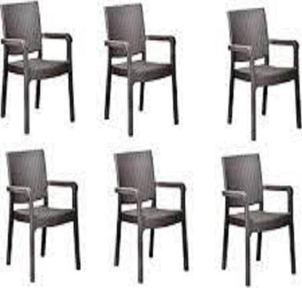 Holiday Troya Rattan Koltuk 6'Lı Paket Kahverengi - Image 1