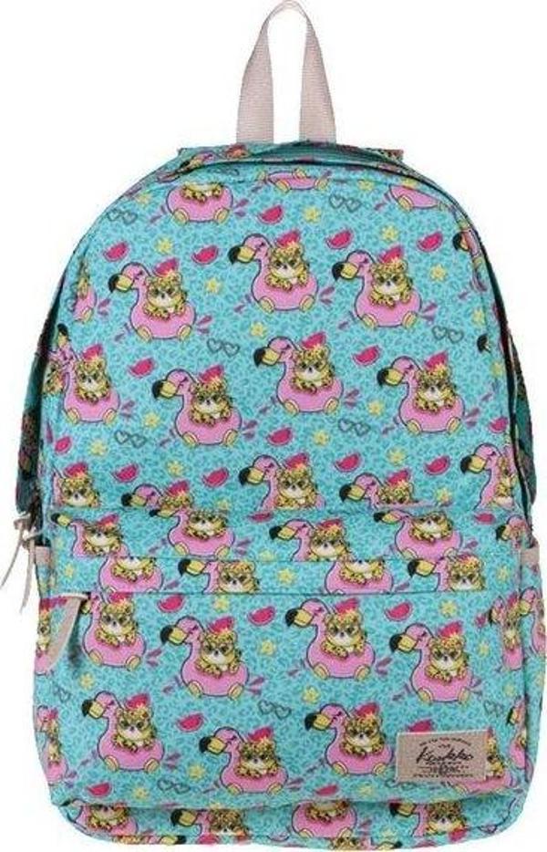 Kaukko Nature Okul Çantası Tiger Flamingo K1310 - Image 1