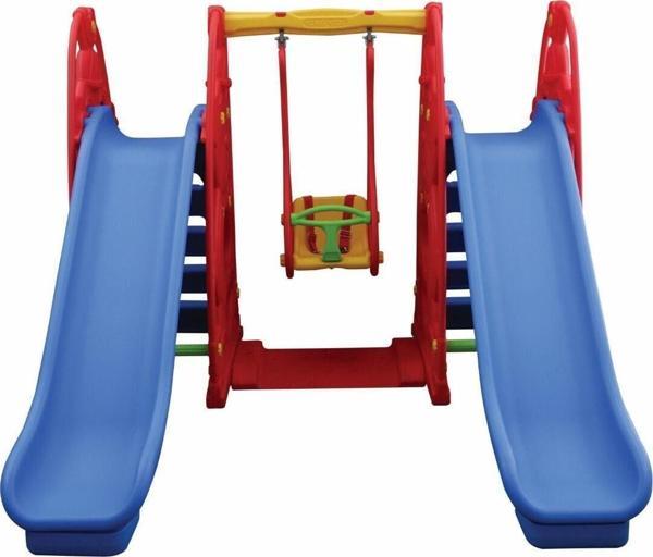 King Kids Sevimli Tedi Kaydıraklı Salıncak Set C - Image 1