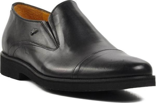 Dr. Flexer 021403 Siyah Hakiki Deri Bağcıksız Erkek Comfort Günlük Ayakkabı - Image 1