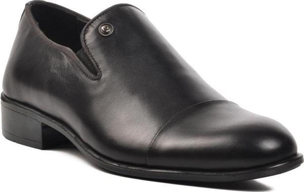 Pierre Cardin 702803 Siyah Hakiki Deri Bağcıksız Erkek Klasik Ayakkabı - Image 1